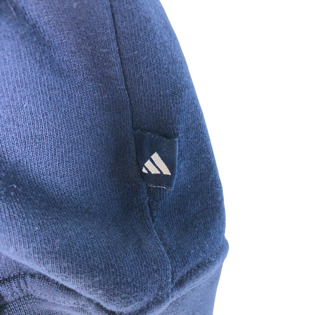 90'S Adidas logo sweatshirt, men's XL size, vintage cotton navy blue type Vintage Second Hand
