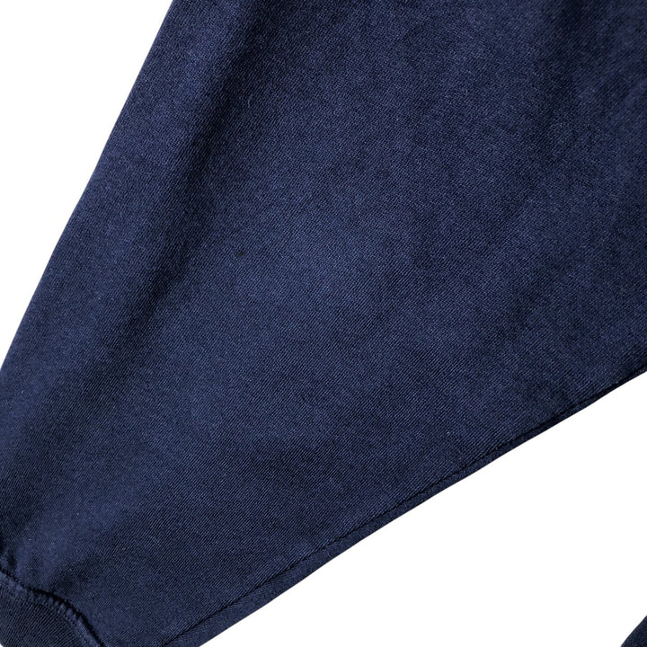 90'S Adidas logo sweatshirt, men's XL size, vintage cotton navy blue type Vintage Second Hand