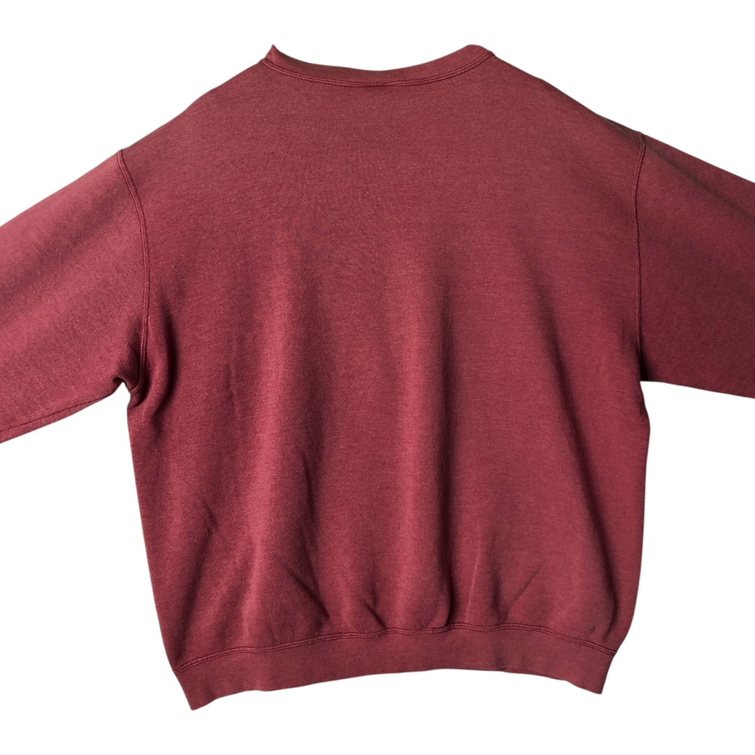 90'S Nike One Point Logo Sweatshirt Trainer Made in USA Men's L Size Vintage cotton red type Vintage Second Hand