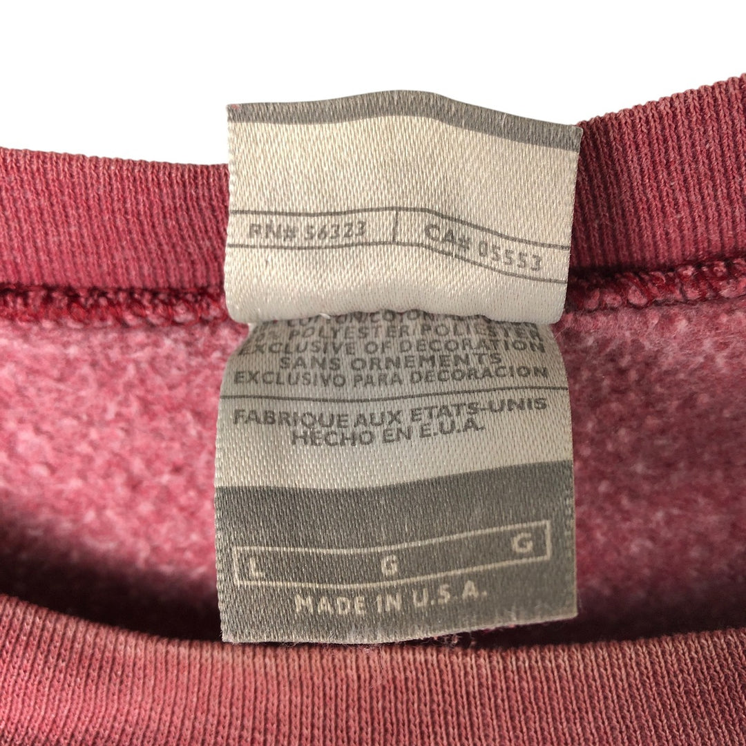 90'S Nike One Point Logo Sweatshirt Trainer Made in USA Men's L Size Vintage cotton red type Vintage Second Hand