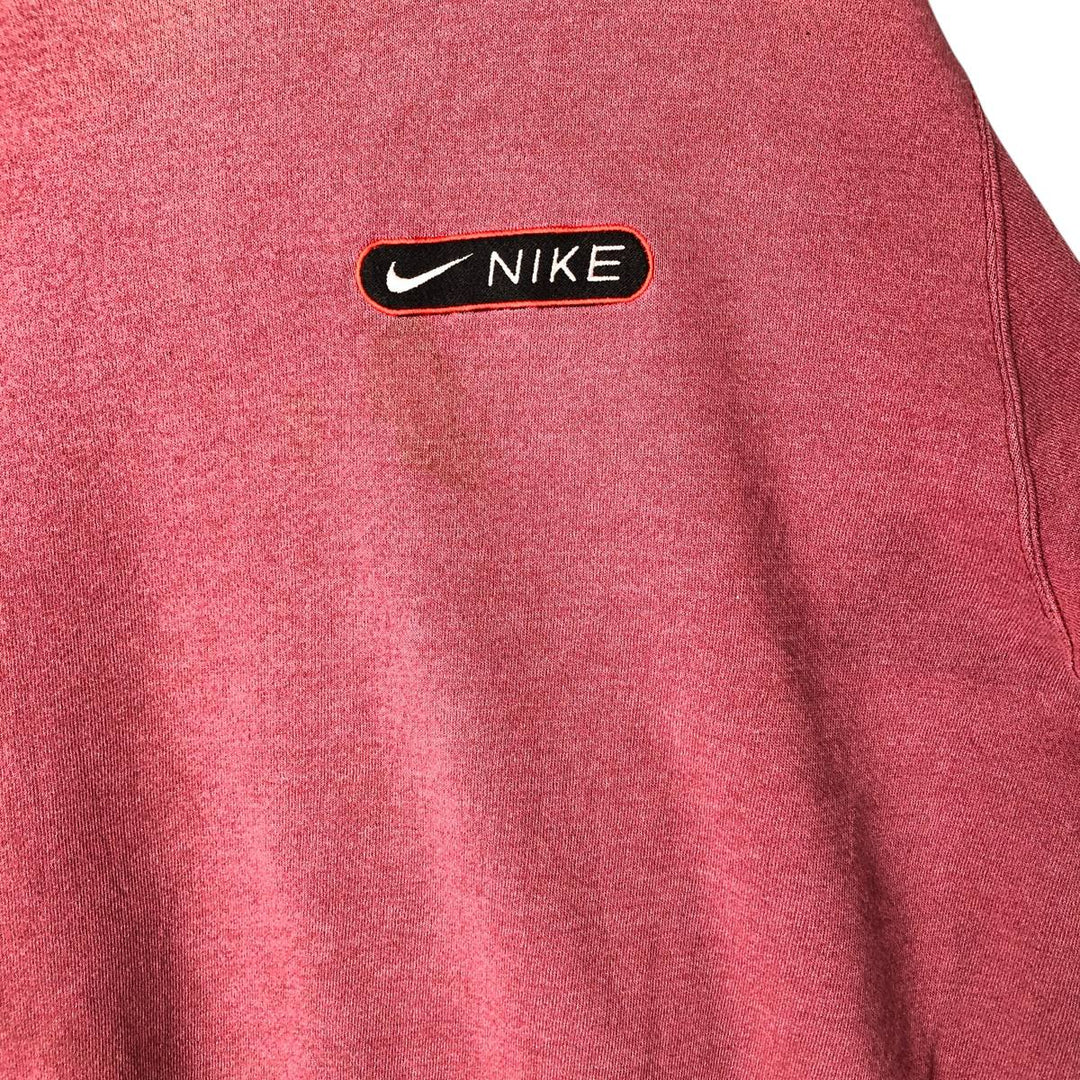 90'S Nike One Point Logo Sweatshirt Trainer Made in USA Men's L Size Vintage cotton red type Vintage Second Hand