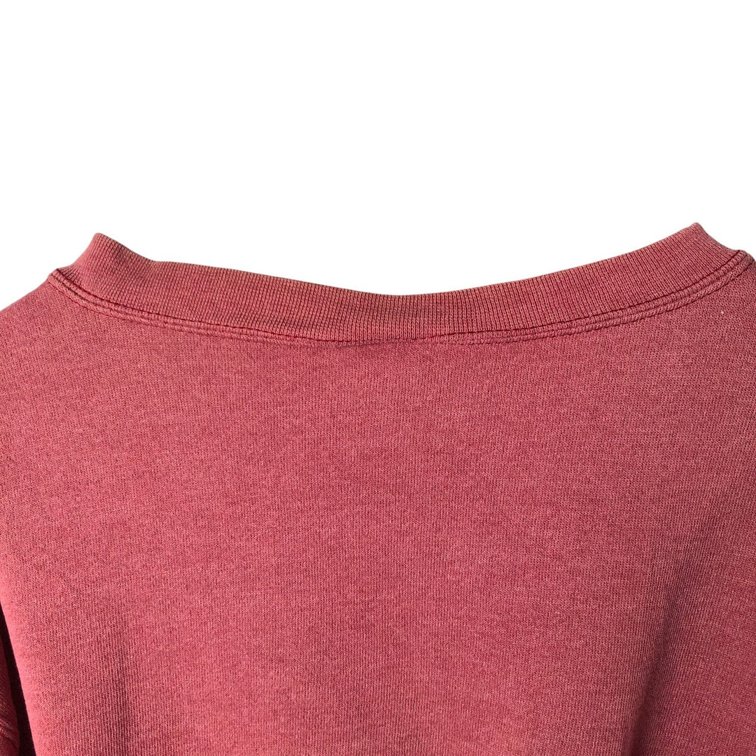 90'S Nike One Point Logo Sweatshirt Trainer Made in USA Men's L Size Vintage cotton red type Vintage Second Hand