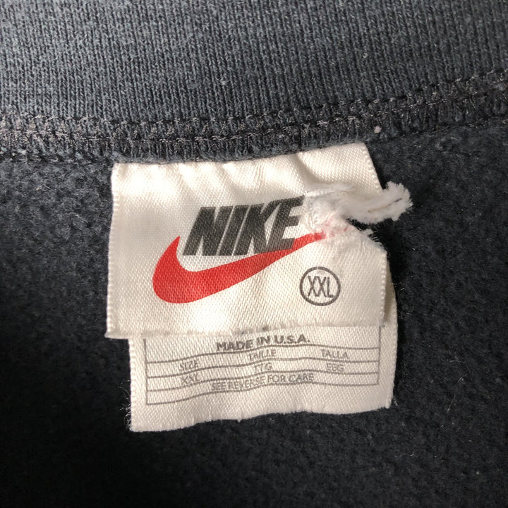 Vintage 90'S Nike logo sweatshirt, made in the USA, men's size XXL cotton black type Vintage Second Hand