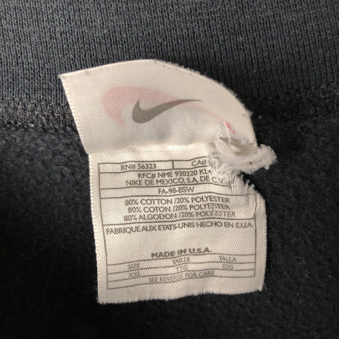 Vintage 90'S Nike logo sweatshirt, made in the USA, men's size XXL cotton black type Vintage Second Hand