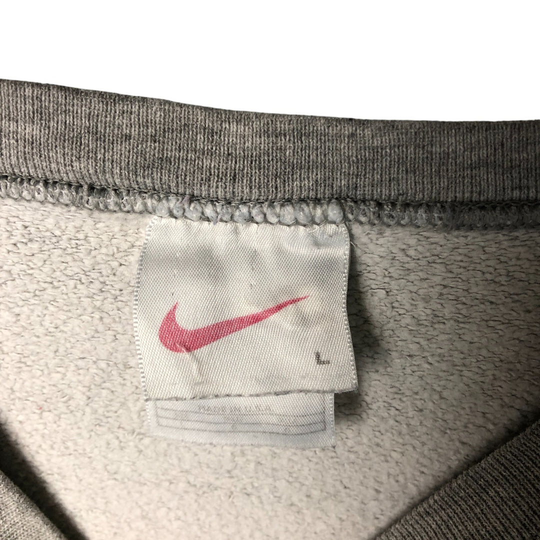 90'S Nike Town sweatshirt, Made in USA, Men's Size L, Vintage cotton gray type Vintage Second Hand