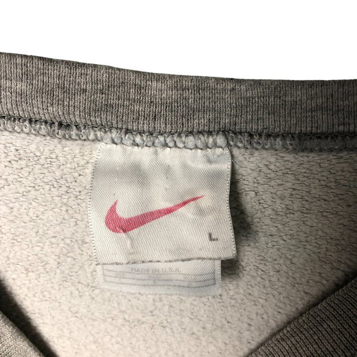 90'S Nike Town sweatshirt, Made in USA, Men's Size L, Vintage cotton gray type Vintage Second Hand