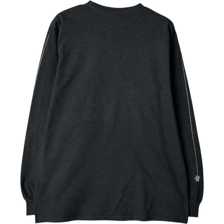 Thrasher Surf Skate Long Sleeve T-Shirt, Men's Size Medium cotton black type Vintage Second Hand