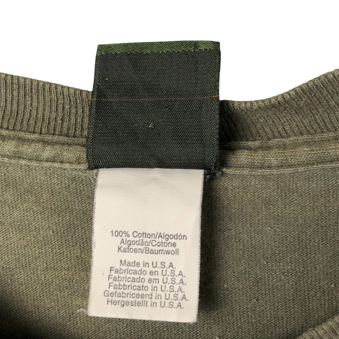 Timberland long-sleeved T-shirt, made in the USA, men's size XL cotton Khaki type Vintage Second Hand