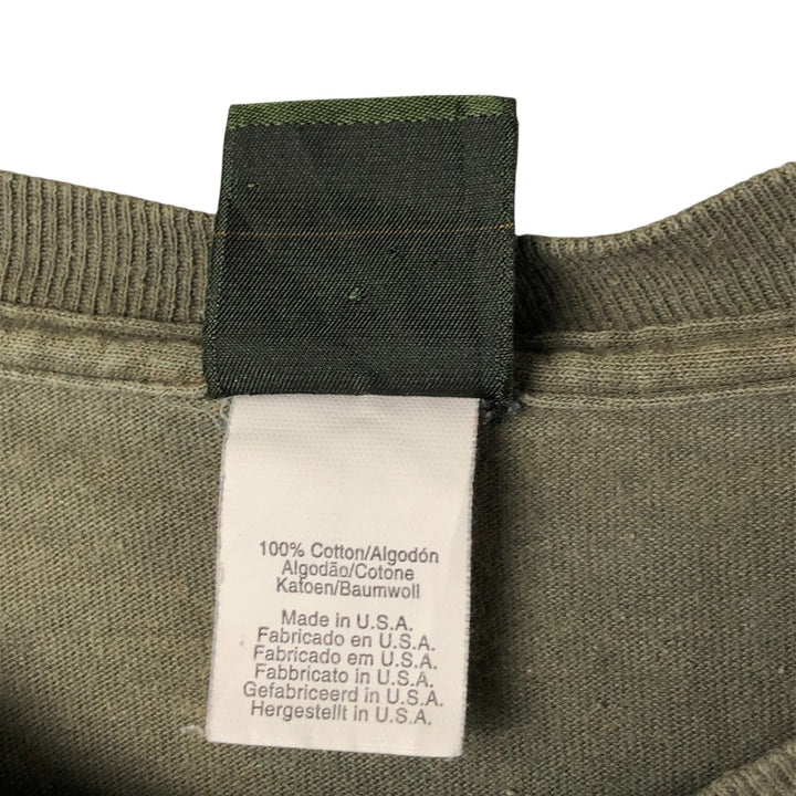 Timberland long-sleeved T-shirt, made in the USA, men's size XL cotton Khaki type Vintage Second Hand