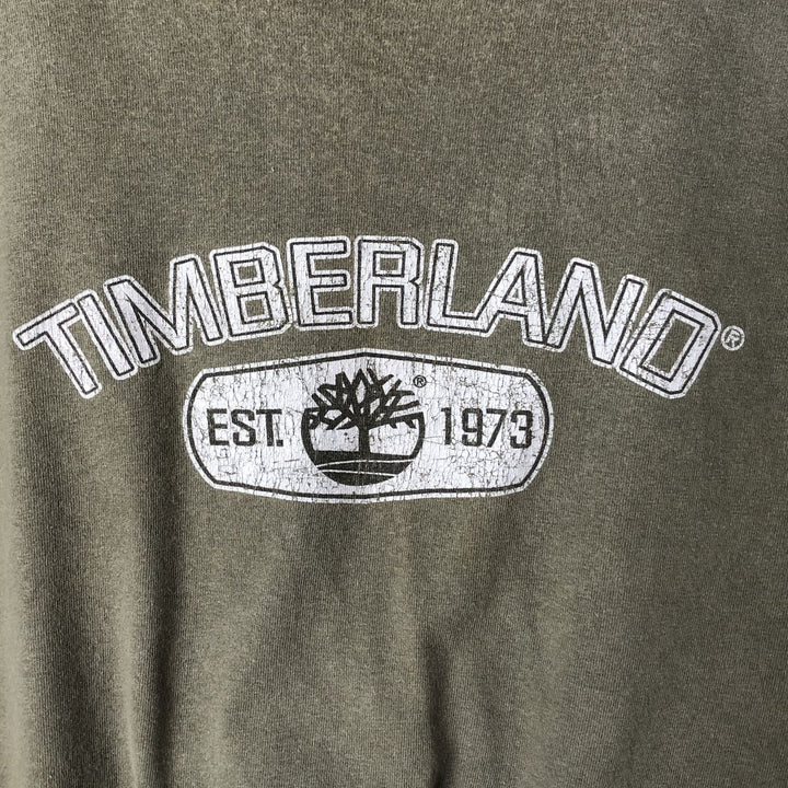 Timberland long-sleeved T-shirt, made in the USA, men's size XL cotton Khaki type Vintage Second Hand