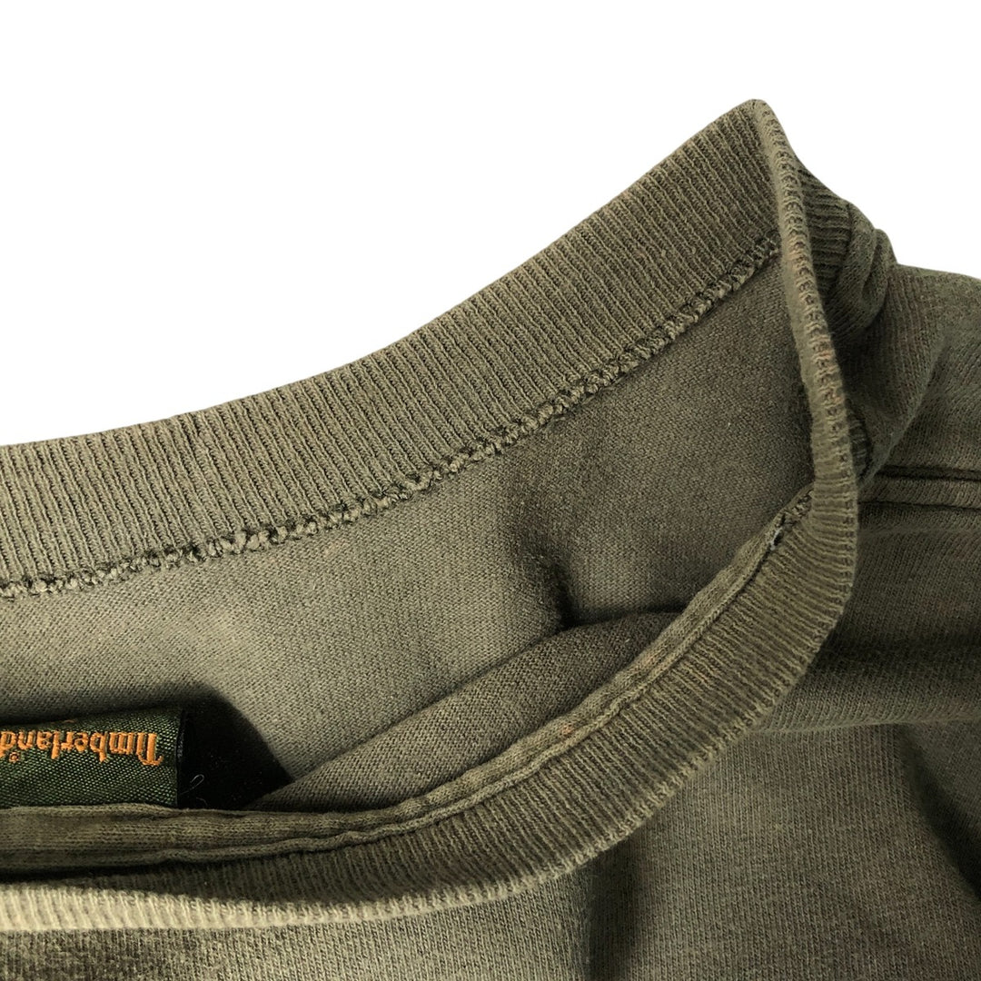 Timberland long-sleeved T-shirt, made in the USA, men's size XL cotton Khaki type Vintage Second Hand