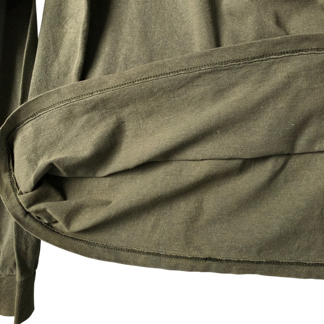 Timberland long-sleeved T-shirt, made in the USA, men's size XL cotton Khaki type Vintage Second Hand