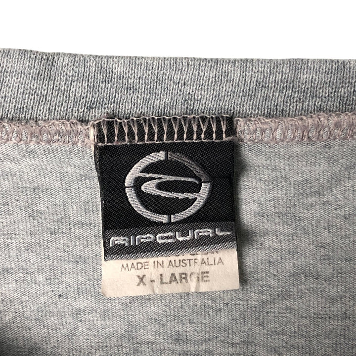 RIPCURL Long T-Shirt, Men's XL cotton gray type Vintage Second Hand