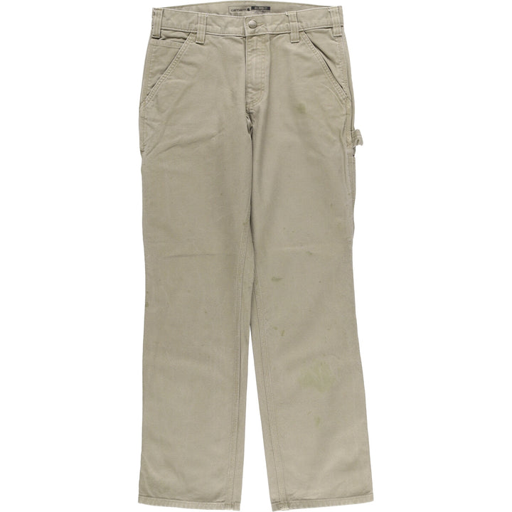 Carhartt Relaxed Fit Duck Painter Pants, Men's, W31 equivalent cotton Khaki type Vintage Second Hand