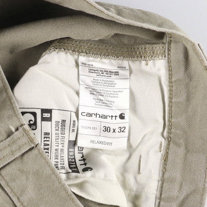 Carhartt Relaxed Fit Duck Painter Pants, Men's, W31 equivalent cotton Khaki type Vintage Second Hand