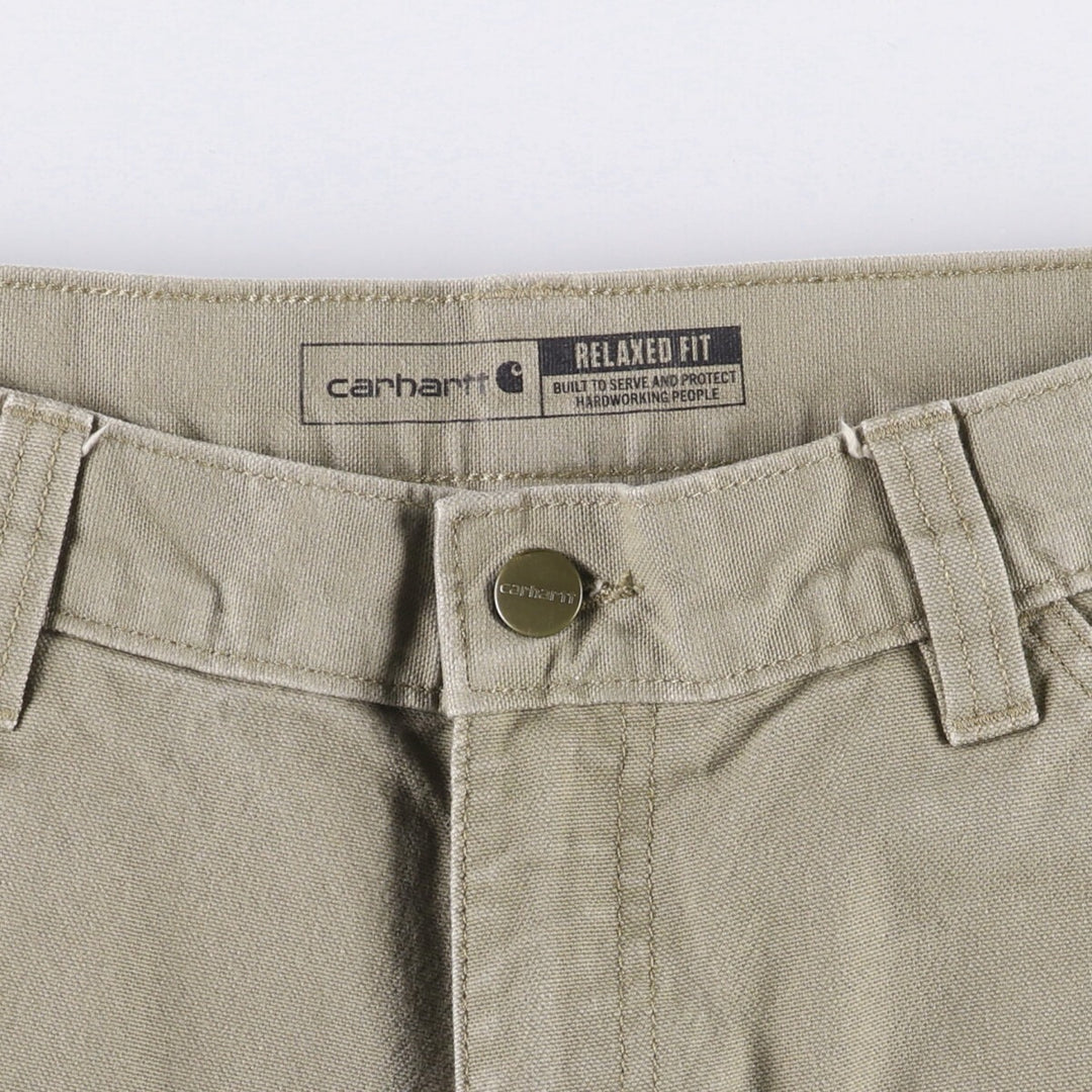 Carhartt Relaxed Fit Duck Painter Pants, Men's, W31 equivalent cotton Khaki type Vintage Second Hand