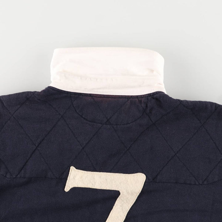 Ralph Lauren POLO by Ralph Lauren long sleeve rugby shirt, men's XL size cotton navy blue type Vintage Second Hand