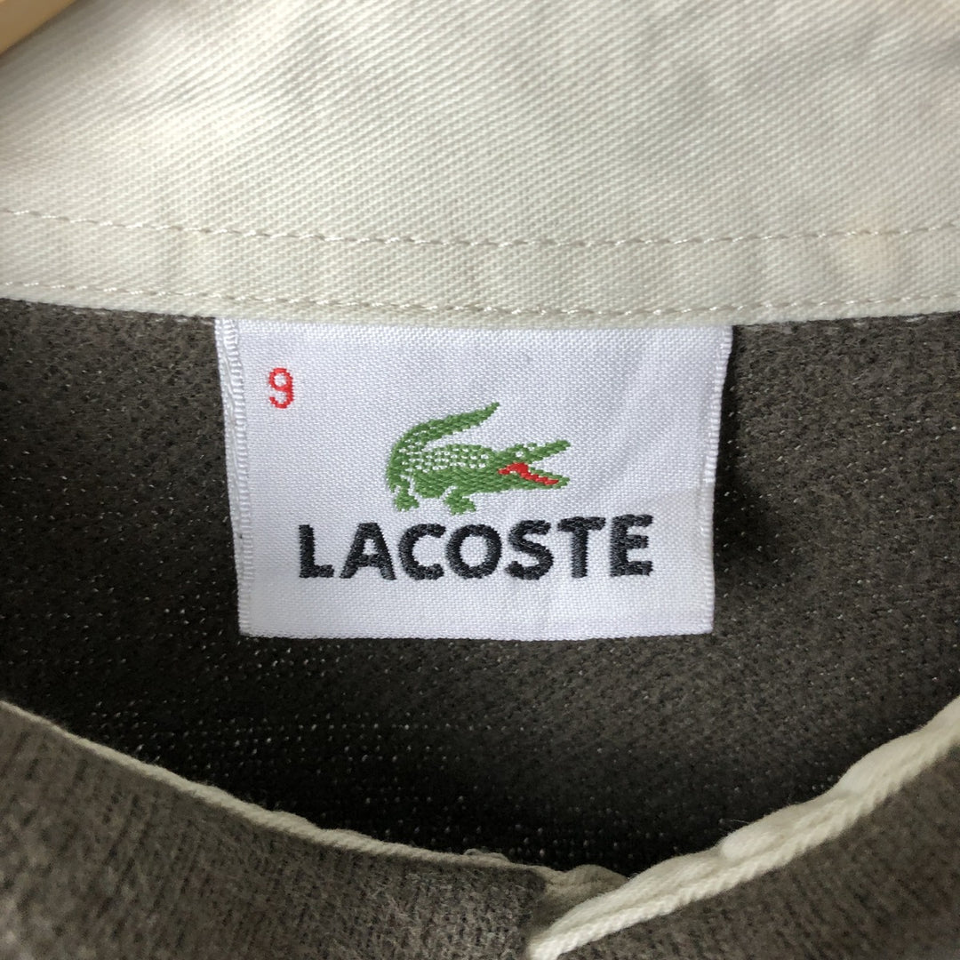 Lacoste Men's Long Sleeve Striped Polo Shirt (Size XXXL) cotton navy blue type Vintage Second Hand