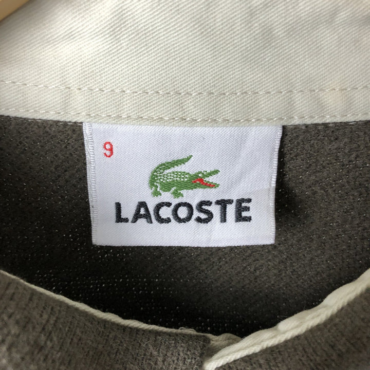 Lacoste Men's Long Sleeve Striped Polo Shirt (Size XXXL) cotton navy blue type Vintage Second Hand
