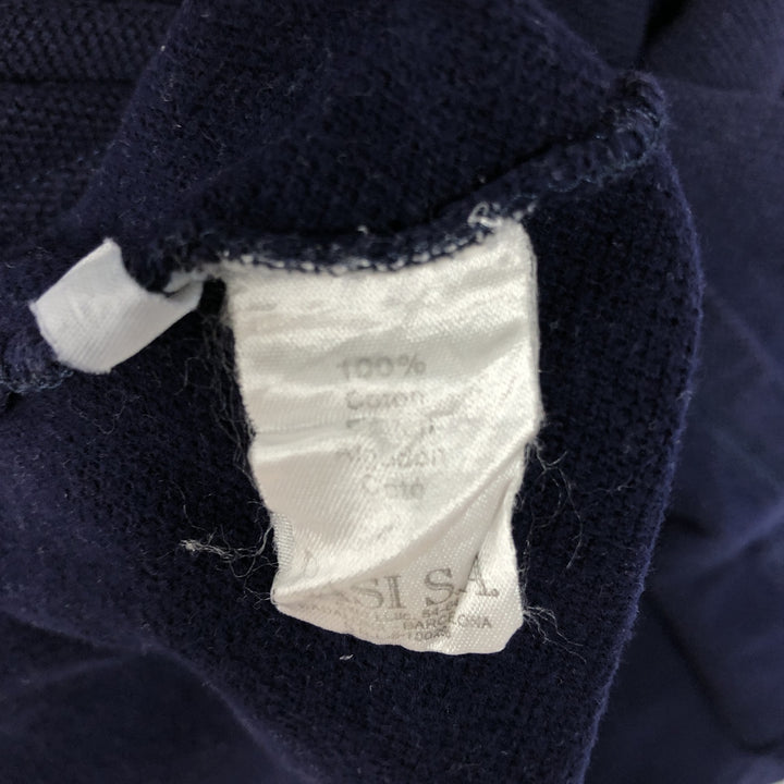 Lacoste Men's Long Sleeve Striped Polo Shirt (Size XXXL) cotton navy blue type Vintage Second Hand