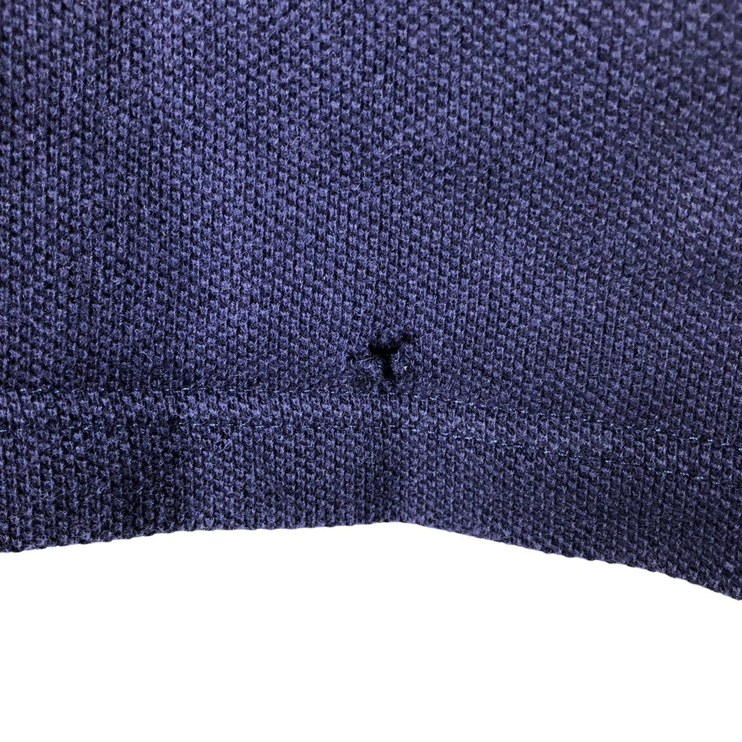 Lacoste Men's Long Sleeve Striped Polo Shirt (Size XXXL) cotton navy blue type Vintage Second Hand