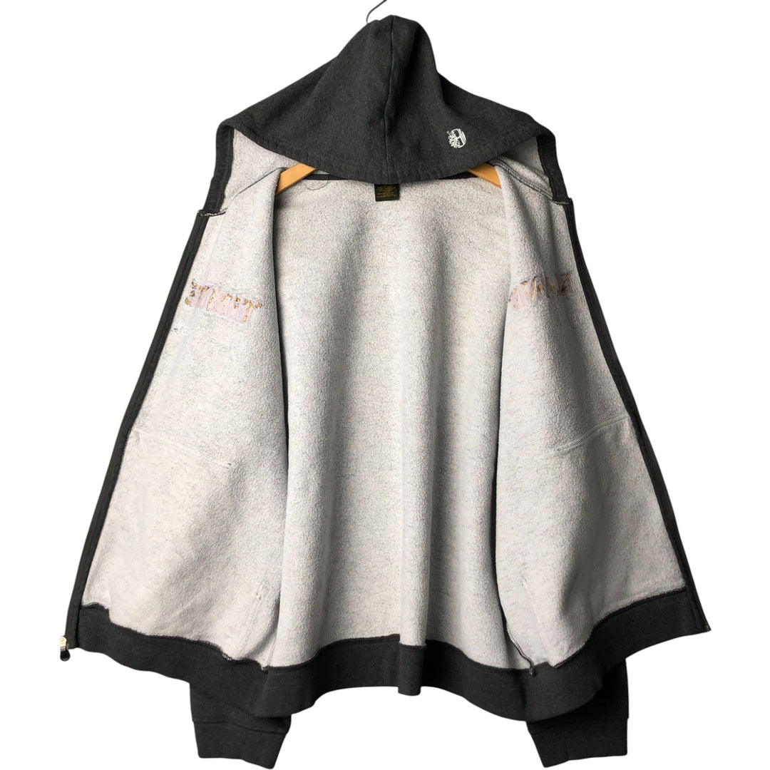 Timberland Full Zip Sweatshirt, Men's XL cotton Charcoal Vintage Second Hand