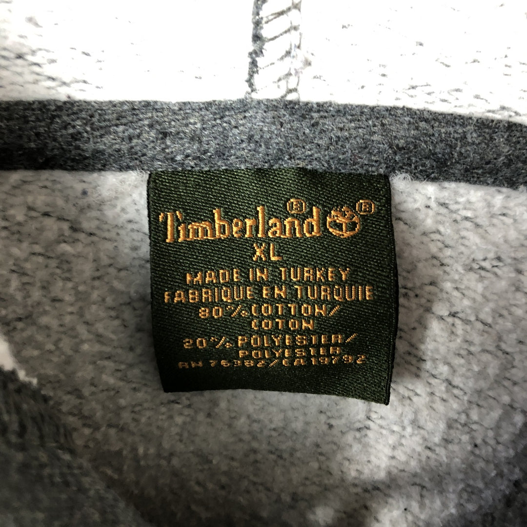 Timberland Full Zip Sweatshirt, Men's XL cotton Charcoal Vintage Second Hand