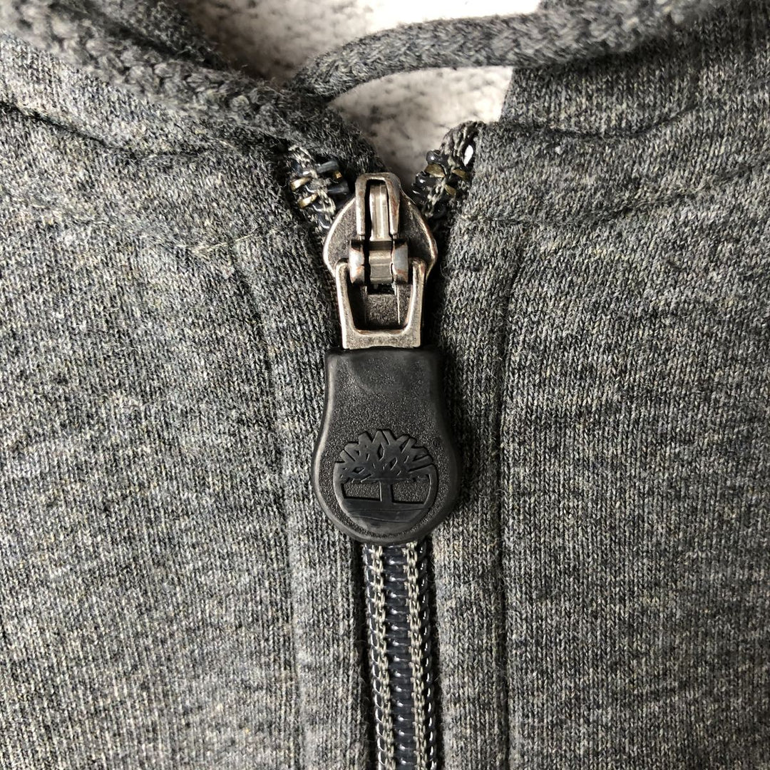 Timberland Full Zip Sweatshirt, Men's XL cotton Charcoal Vintage Second Hand