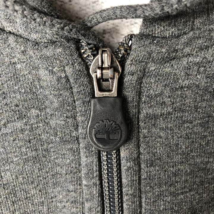 Timberland Full Zip Sweatshirt, Men's XL cotton Charcoal Vintage Second Hand