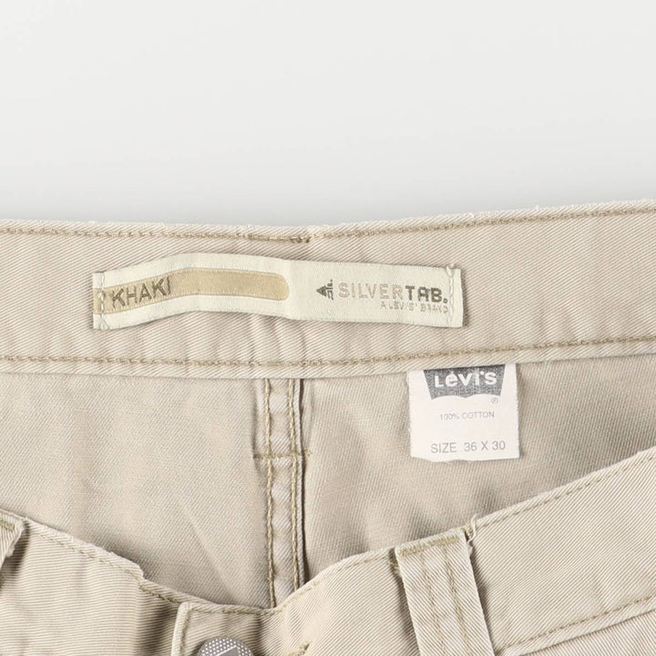 Levi's SILVER TAB Khaki Chino Cargo Pants, Men's Size 37 cotton Beige type Vintage Second Hand