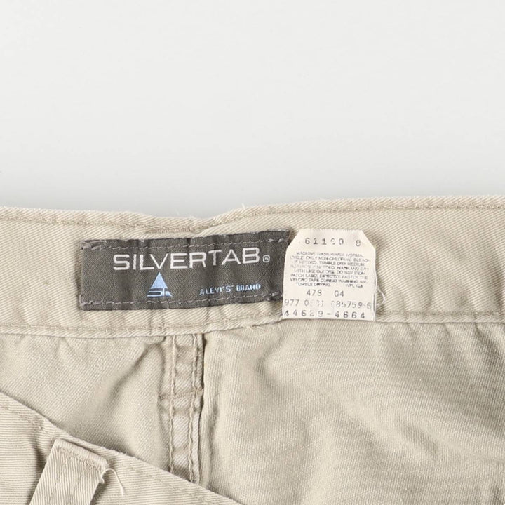 2000'S Levi's SILVER TAB Silver Tab Chino Cargo Pants, Size W34L34 (Men's Size 34) cotton Beige type Vintage Second Hand