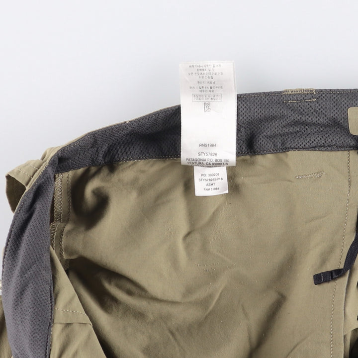 Patagonia Quandary Shorts 57826SP18 Nylon Shorts, Men's Size W37 Nylon Beige type Vintage Second Hand
