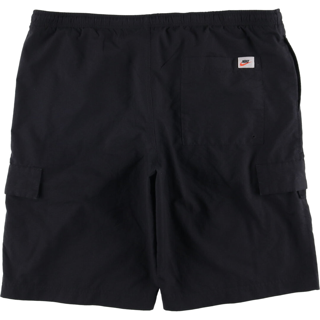 2000'S Nike Nylon Cargo Shorts, Men's Size L polyester black type Vintage Second Hand