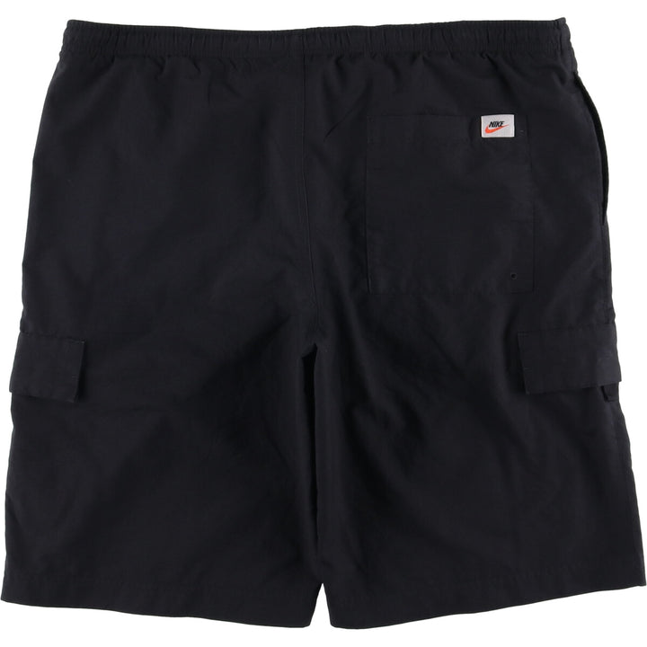 2000'S Nike Nylon Cargo Shorts, Men's Size L polyester black type Vintage Second Hand