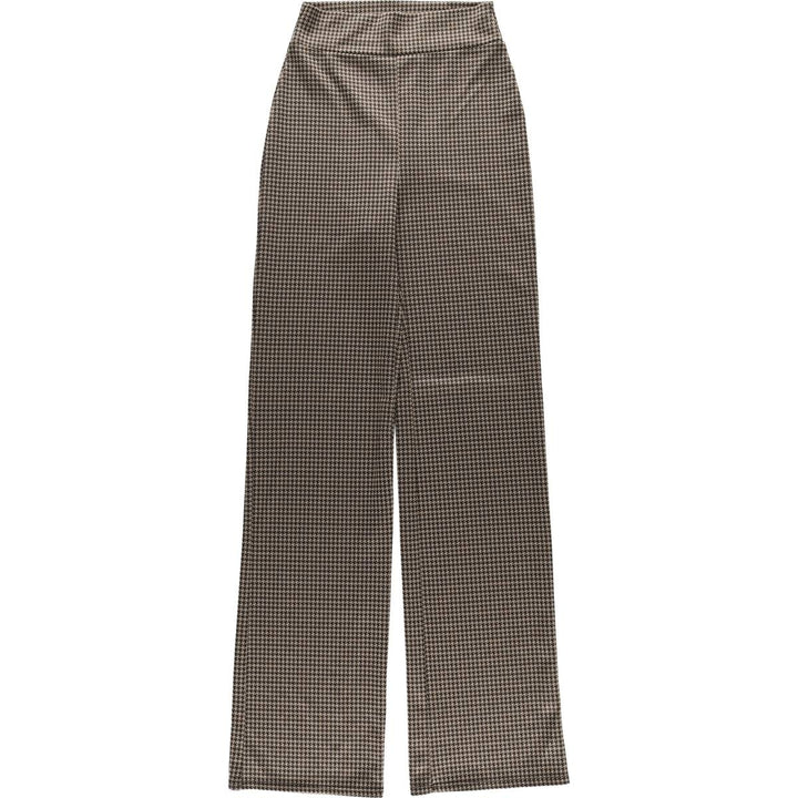 WINDSOR Houndstooth Pattern Easy Pants, Women's Size Small polyester brown type Vintage Second Hand