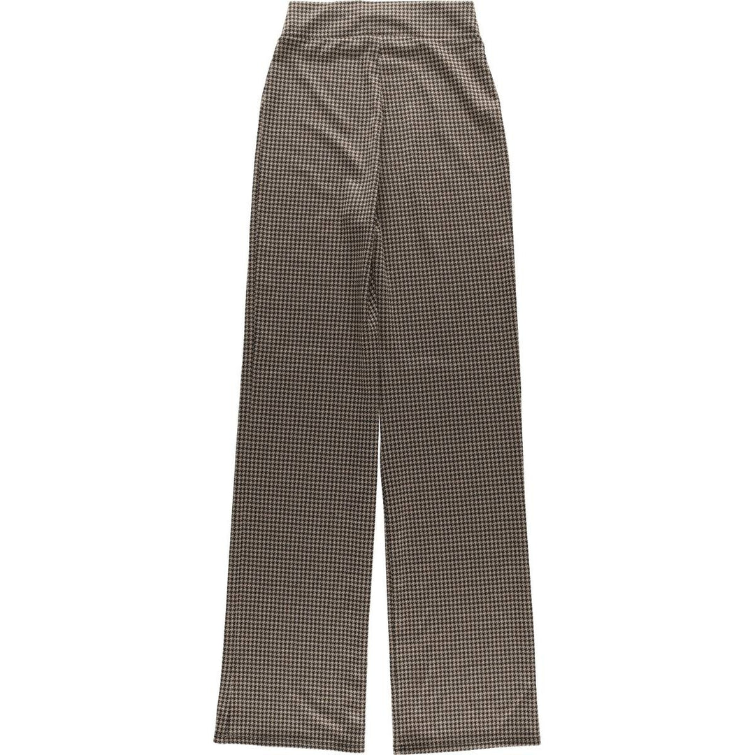 WINDSOR Houndstooth Pattern Easy Pants, Women's Size Small polyester brown type Vintage Second Hand