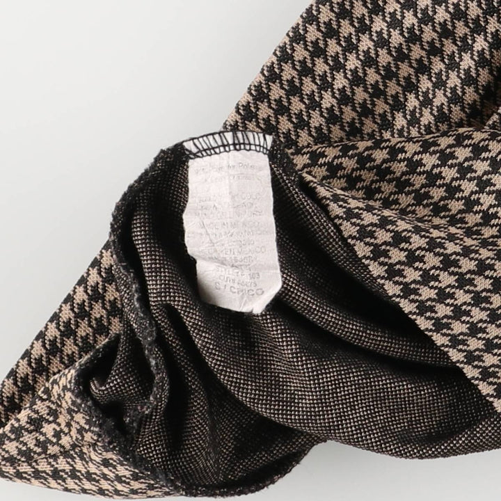 WINDSOR Houndstooth Pattern Easy Pants, Women's Size Small polyester brown type Vintage Second Hand