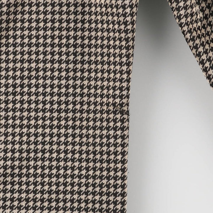 WINDSOR Houndstooth Pattern Easy Pants, Women's Size Small polyester brown type Vintage Second Hand