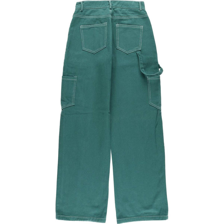 MORNING MIST Cotton Pants, Women's Size L (W27) cotton green type Vintage Second Hand
