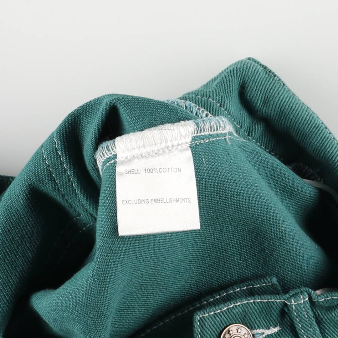 MORNING MIST Cotton Pants, Women's Size L (W27) cotton green type Vintage Second Hand