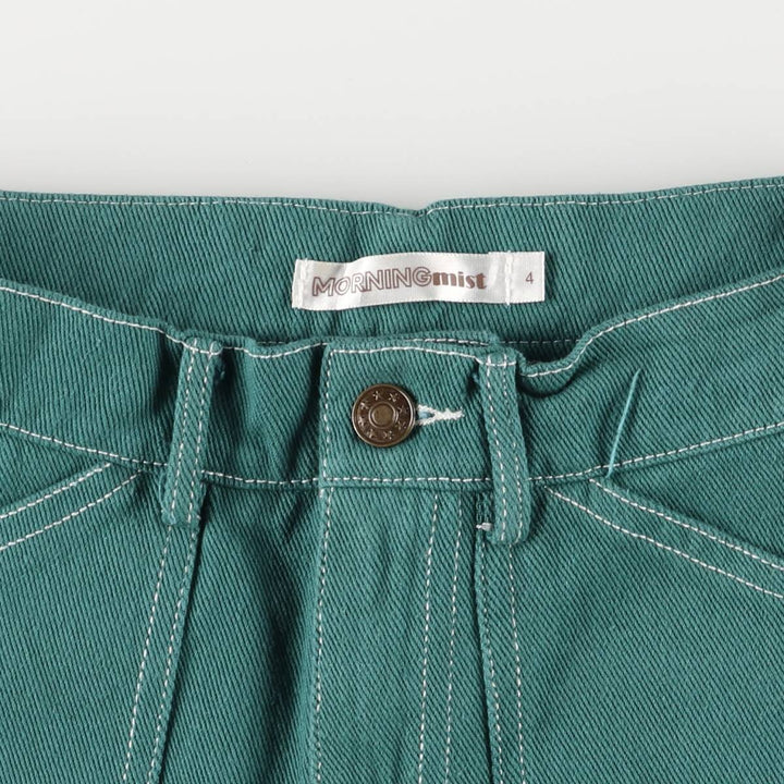 MORNING MIST Cotton Pants, Women's Size L (W27) cotton green type Vintage Second Hand