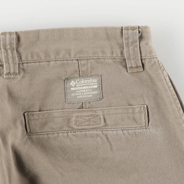2000'S Columbia Duck Cotton Pants, Women's XL (W31) cotton beige type brown Vintage Second Hand