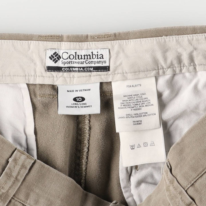 2000'S Columbia Duck Cotton Pants, Women's XL (W31) cotton beige type brown Vintage Second Hand