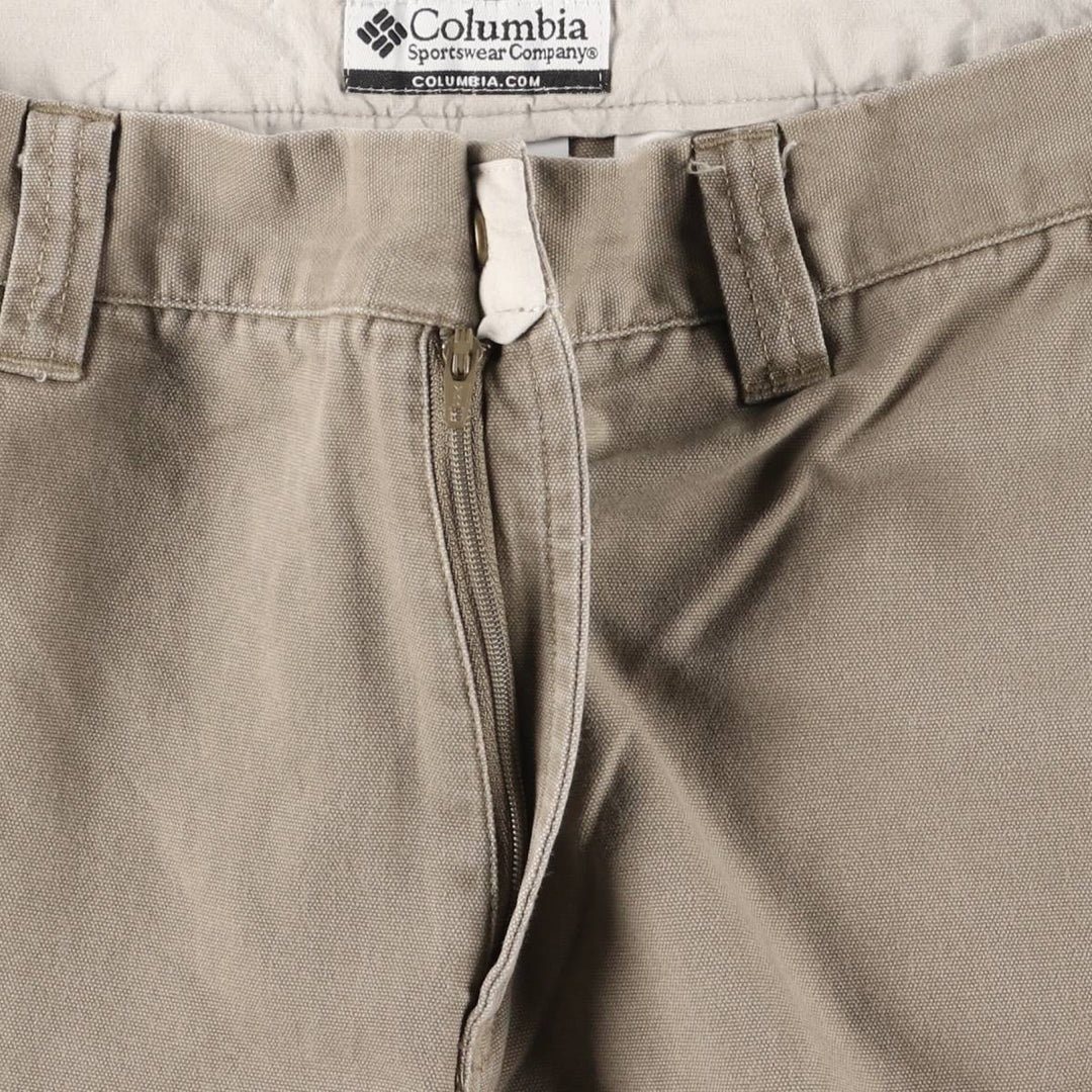 2000'S Columbia Duck Cotton Pants, Women's XL (W31) cotton beige type brown Vintage Second Hand