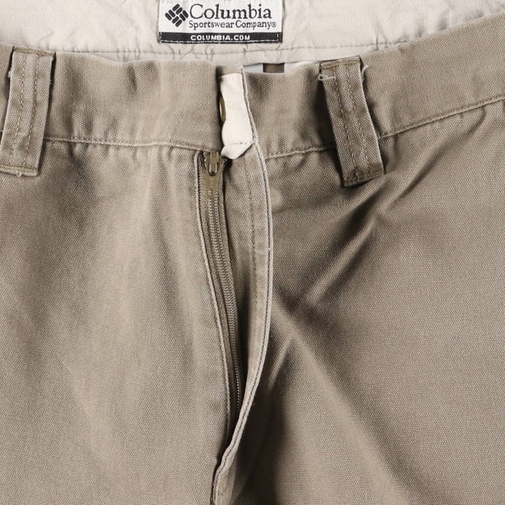 2000'S Columbia Duck Cotton Pants, Women's XL (W31) cotton beige type brown Vintage Second Hand