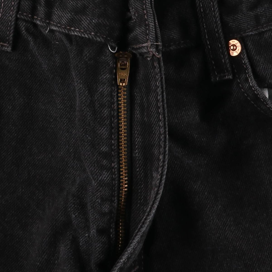 2000'S Levi's 550 Relaxed Fit Tapered Leg Black Denim Pants, Women's Size L (W30) cotton black type Vintage Second Hand