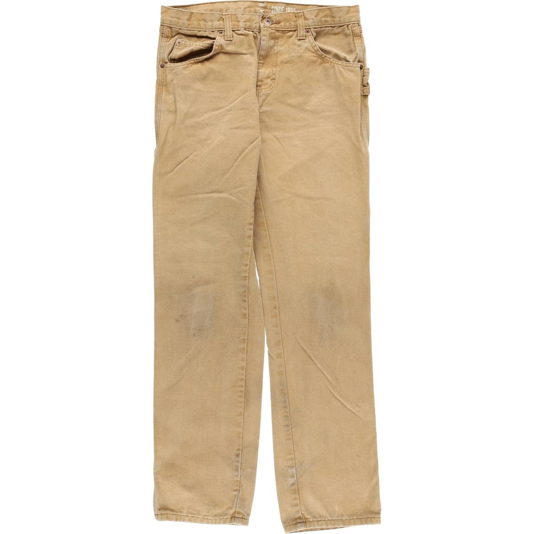 Dickies Duck Pants, Women's XL (W32) cotton ocher yellow type Vintage Second Hand