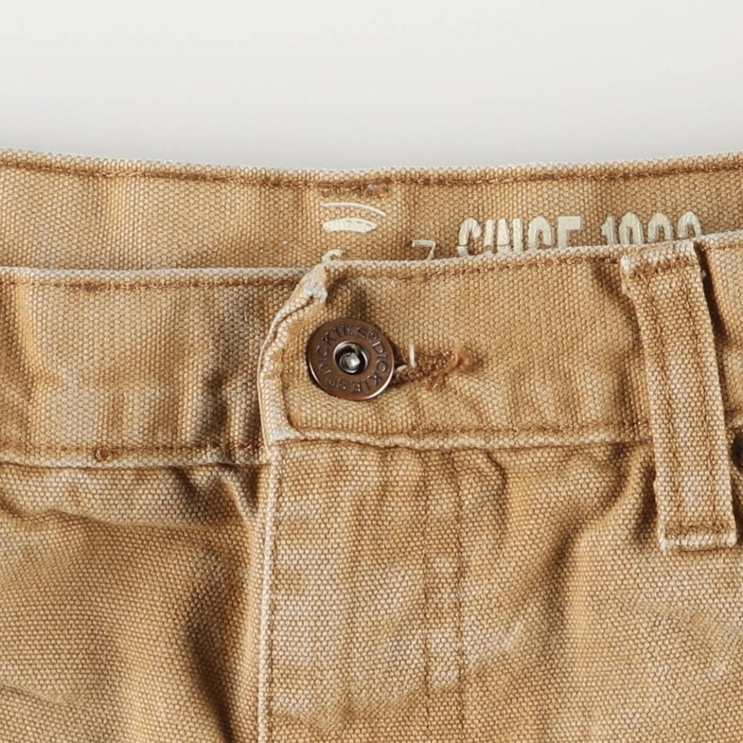 Dickies Duck Pants, Women's XL (W32) cotton ocher yellow type Vintage Second Hand