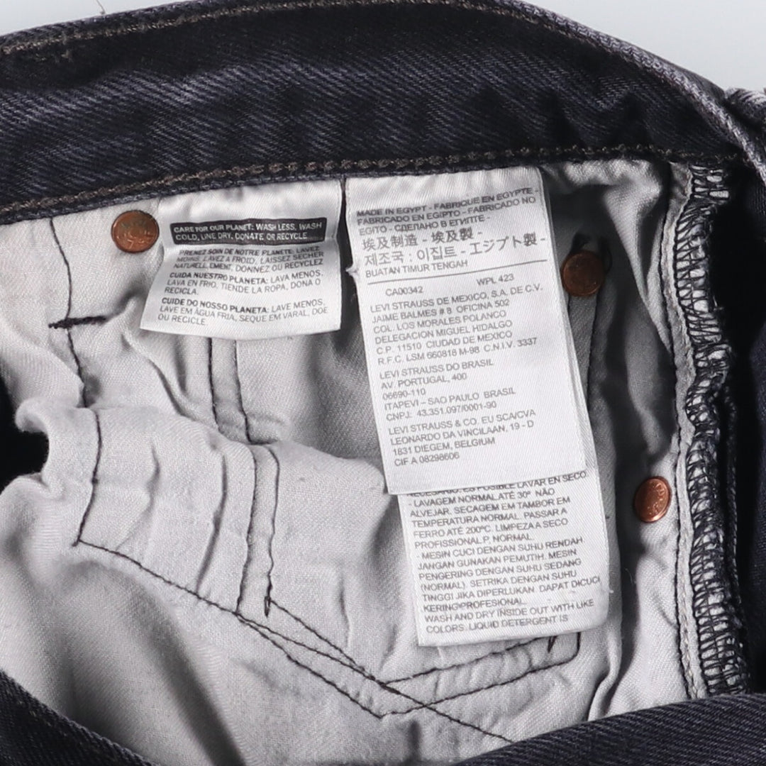 Levi's 501 Black Denim Straight Denim Pants Men's W36 cotton black type Vintage Second Hand