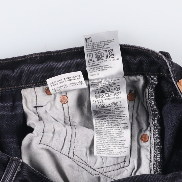 Levi's 501 Black Denim Straight Denim Pants Men's W36 cotton black type Vintage Second Hand